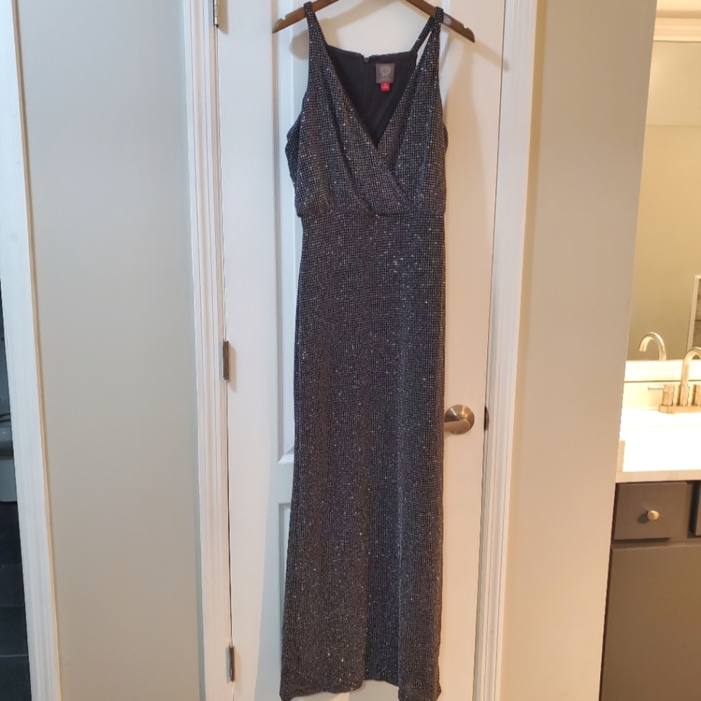 Vince Camutto Silver Glitter Dress